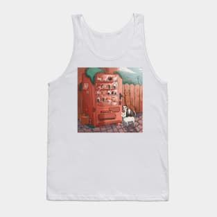 cats buying suchi from vending machine Tank Top